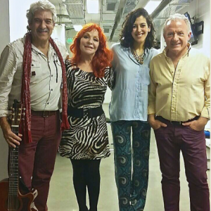 Con Lucía Pérez, Chema Purón y Julio Lagos